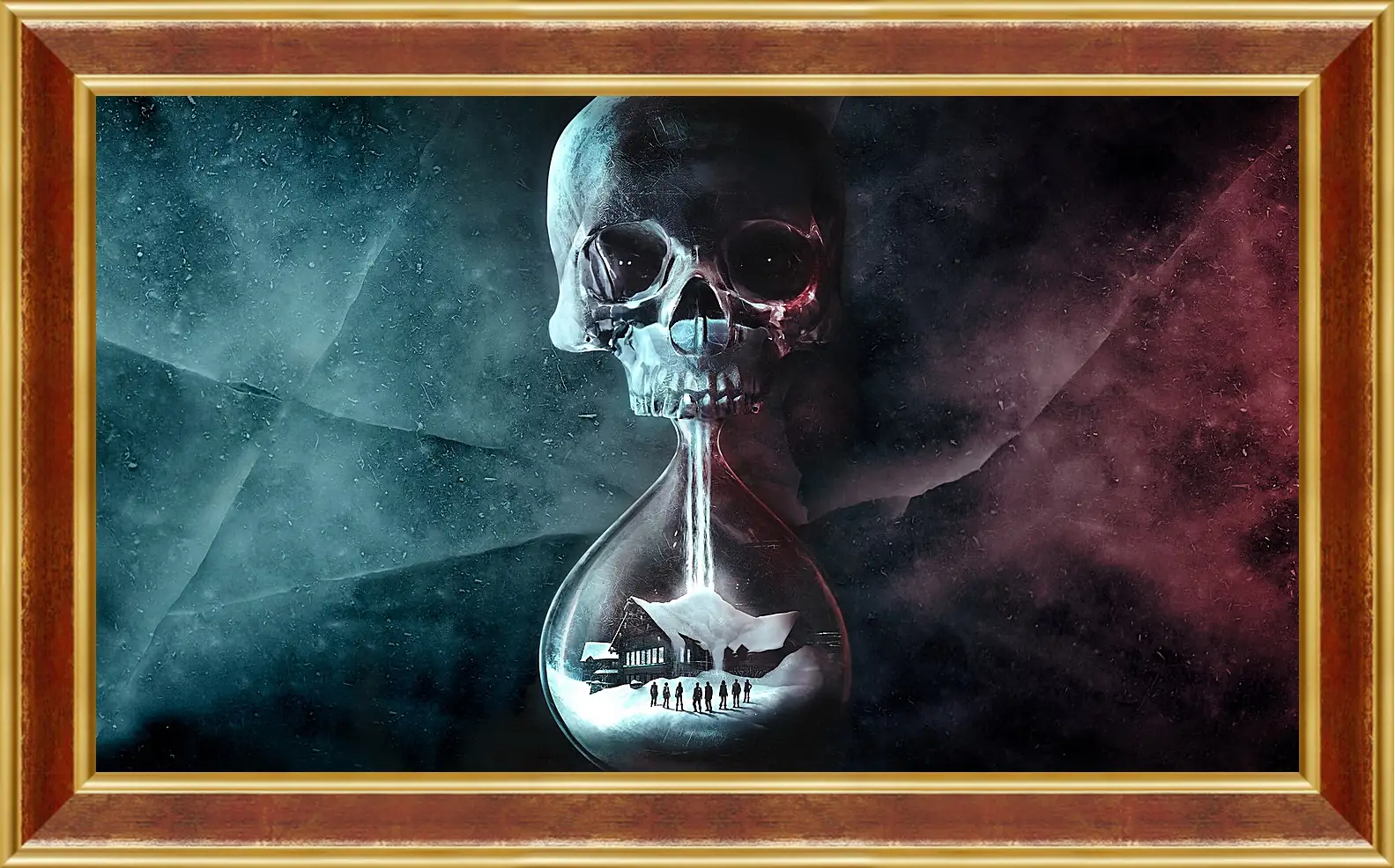 Картина в раме - until dawn, skull, clock
