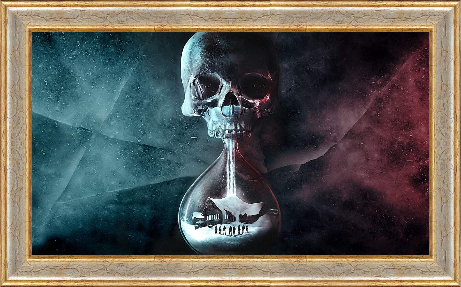 Картина в раме - until dawn, skull, clock
