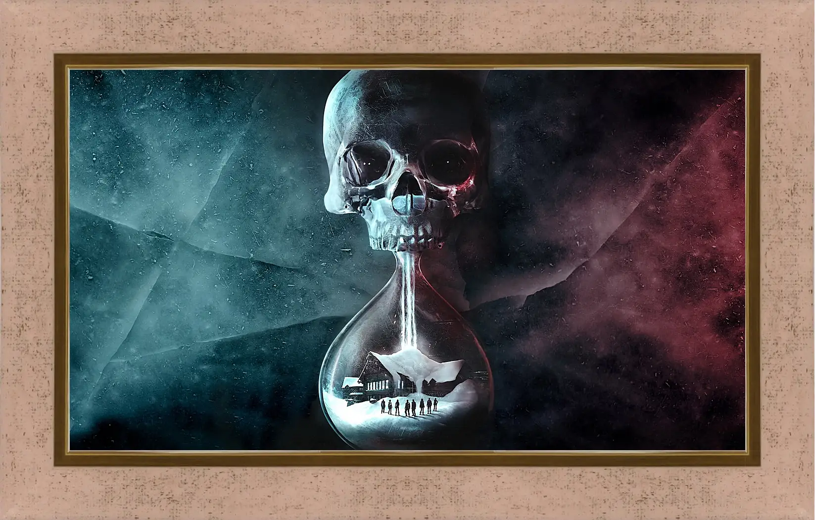 Картина в раме - until dawn, skull, clock
