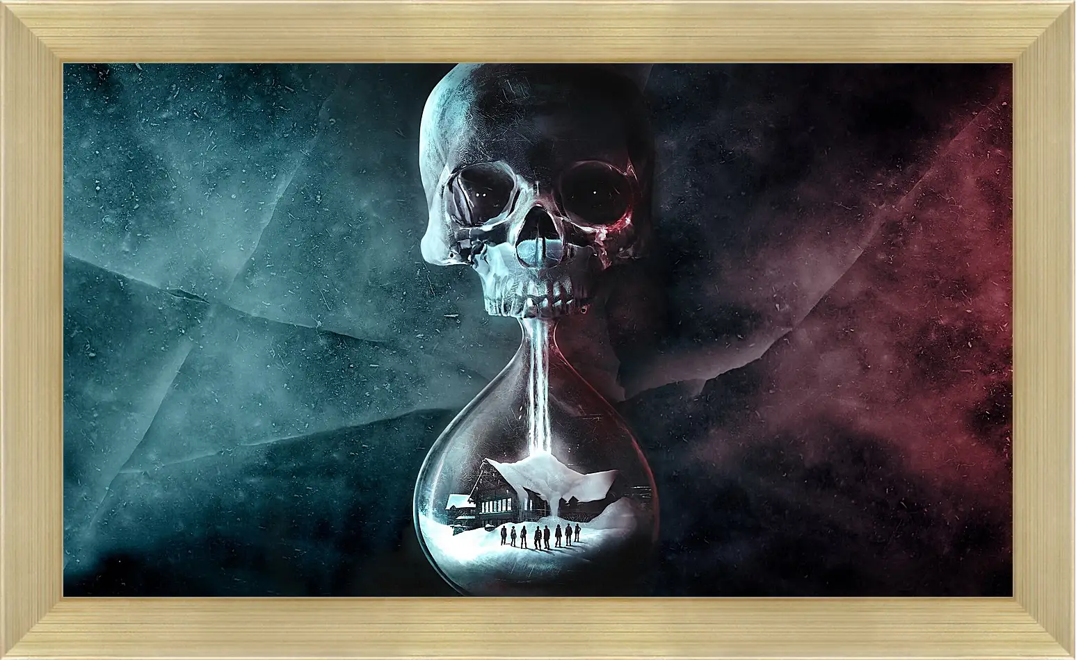 Картина в раме - until dawn, skull, clock
