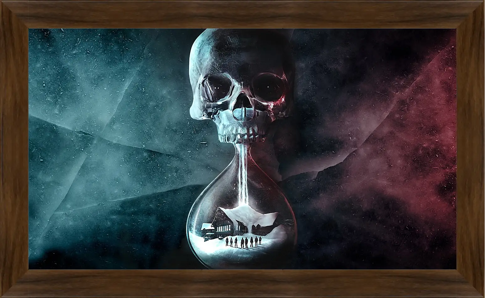 Картина в раме - until dawn, skull, clock
