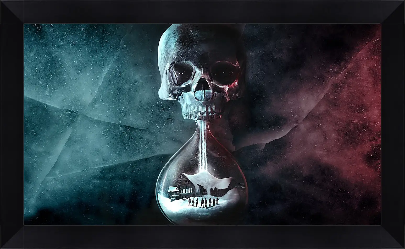 Картина в раме - until dawn, skull, clock
