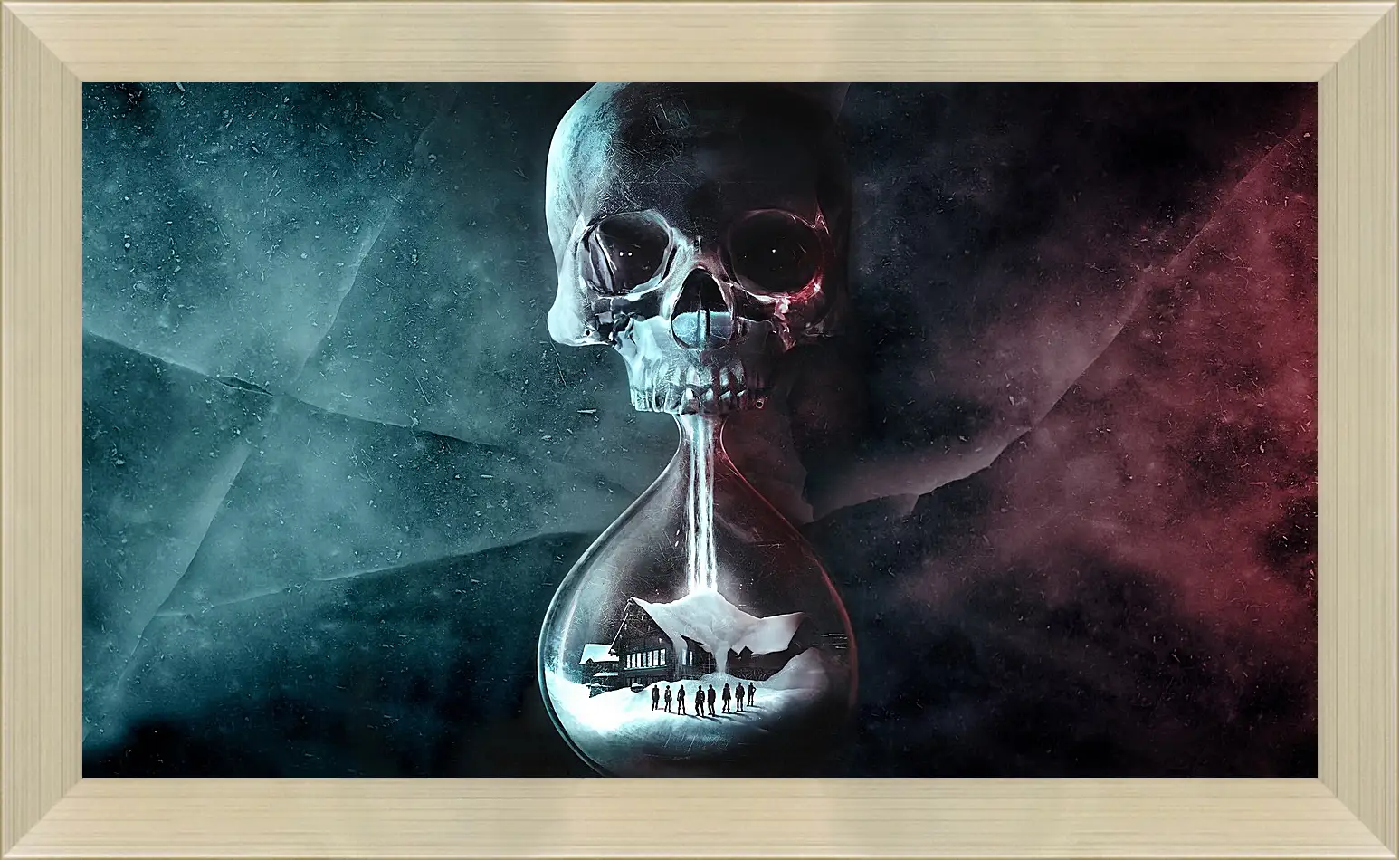 Картина в раме - until dawn, skull, clock
