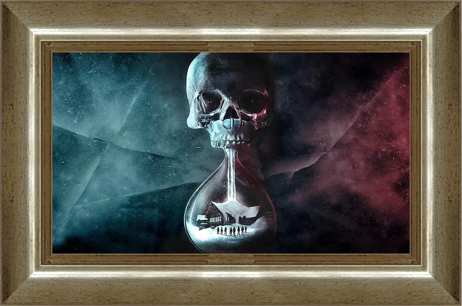 Картина в раме - until dawn, skull, clock
