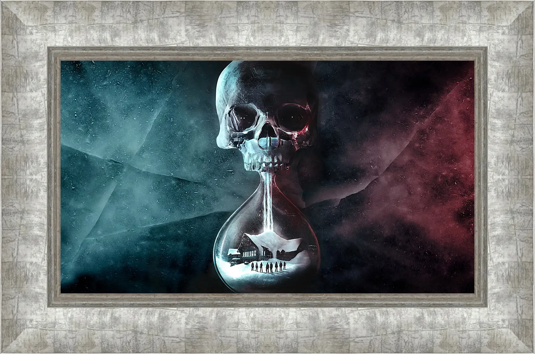 Картина в раме - until dawn, skull, clock
