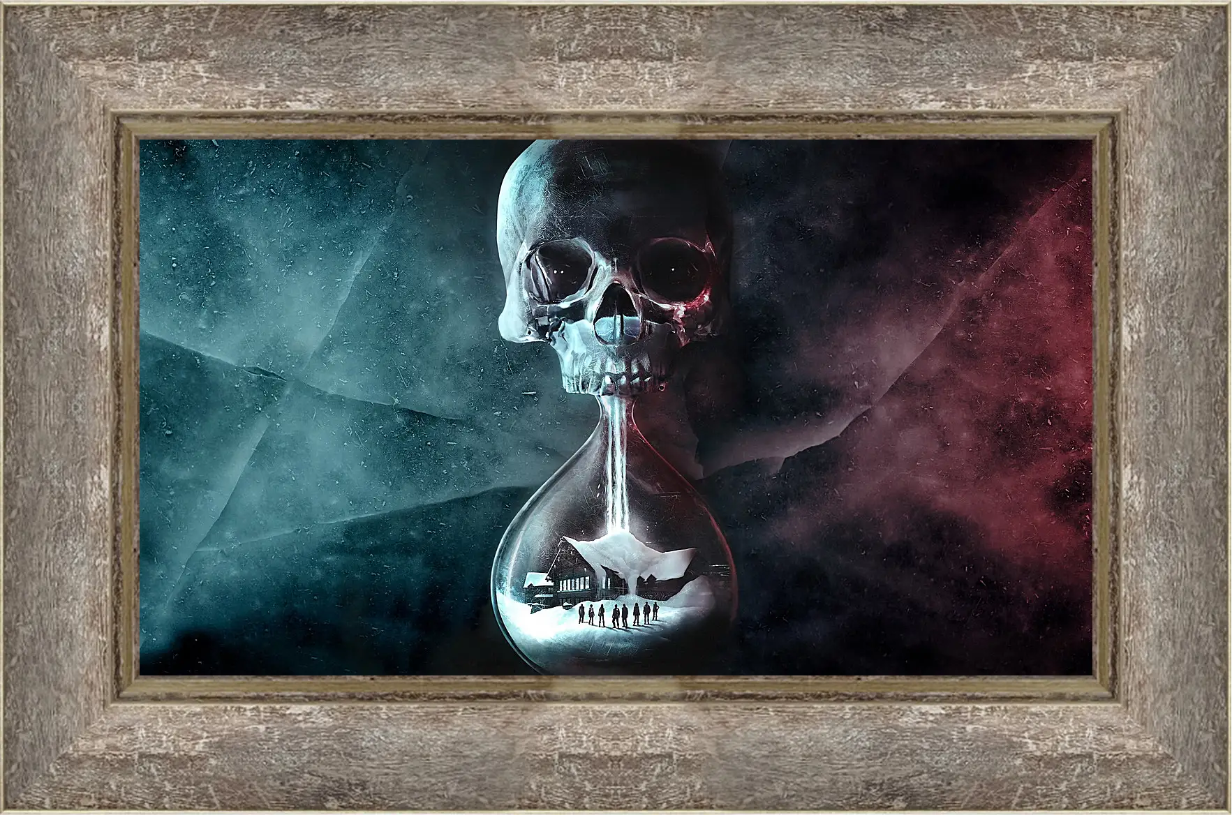 Картина в раме - until dawn, skull, clock
