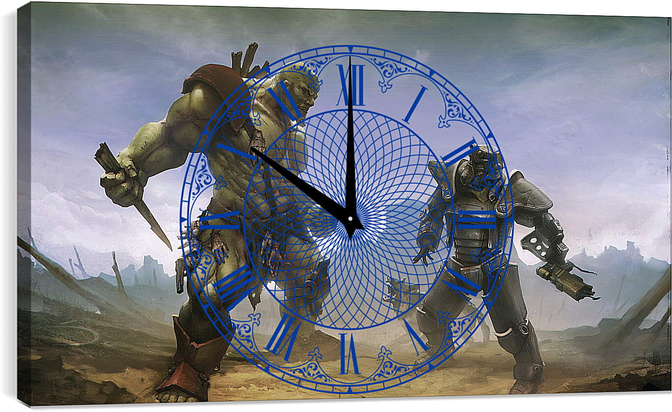 Часы картина - fallout 4, brotherhood of steel, bethesda softworks