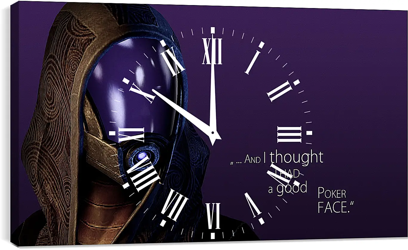 Часы картина - mass effect, tau zorah vas normandy, quote
