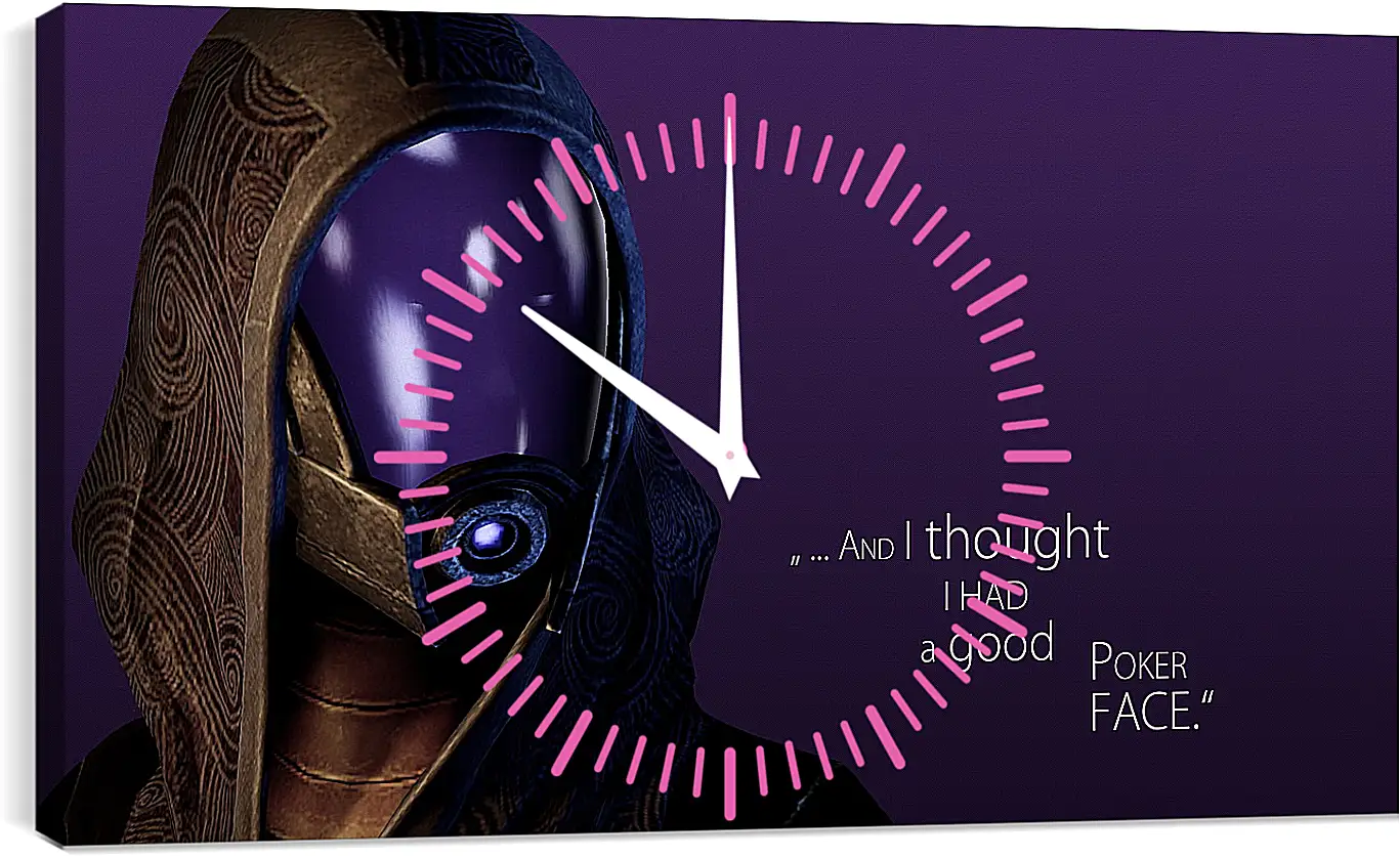 Часы картина - mass effect, tau zorah vas normandy, quote
