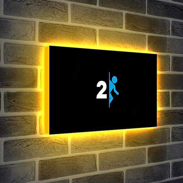 Лайтбокс световая панель - portal 2, people, door
