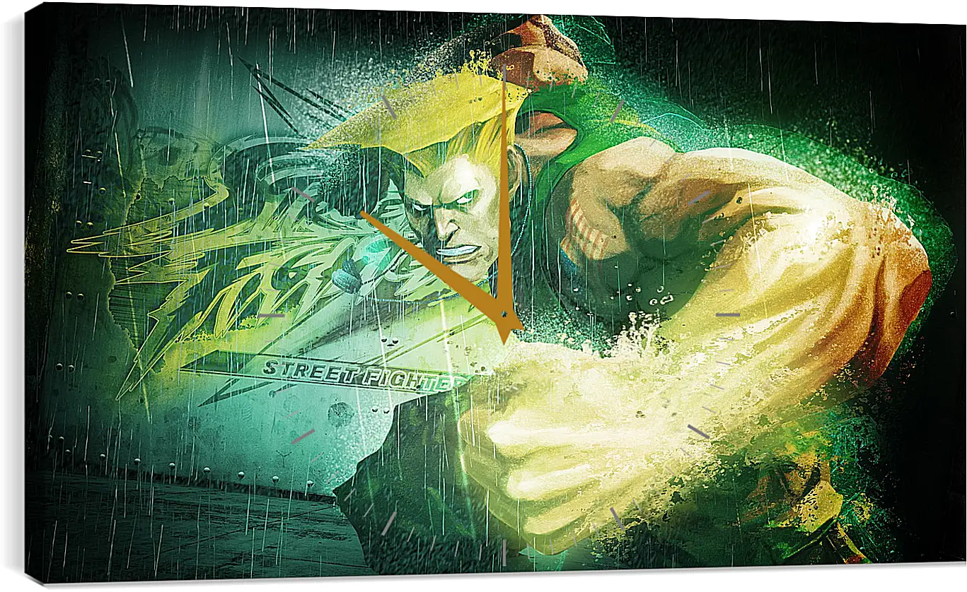 Часы картина - street fighter x tekken, guile, dist
