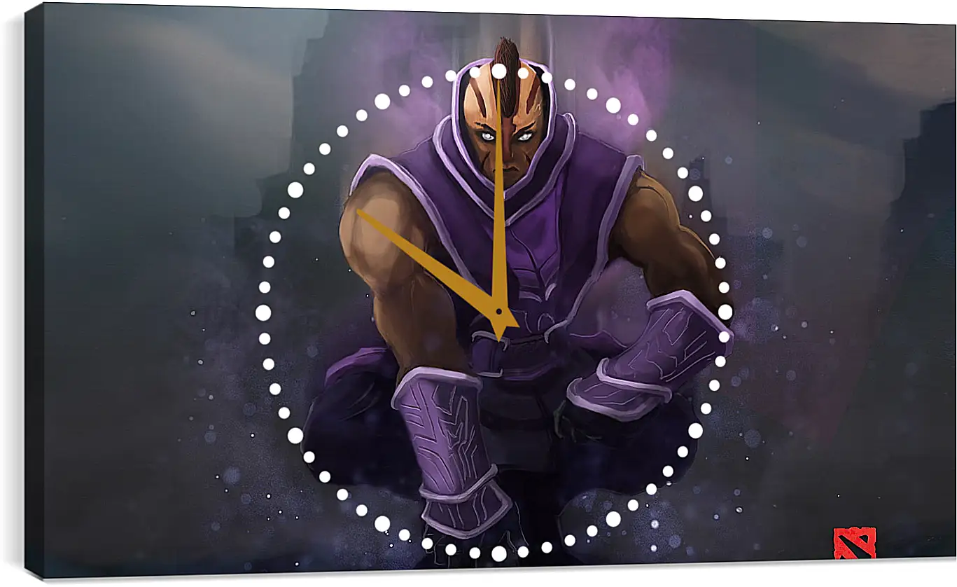 Часы картина - monk of turstarkuri, anti-mage, dota 2