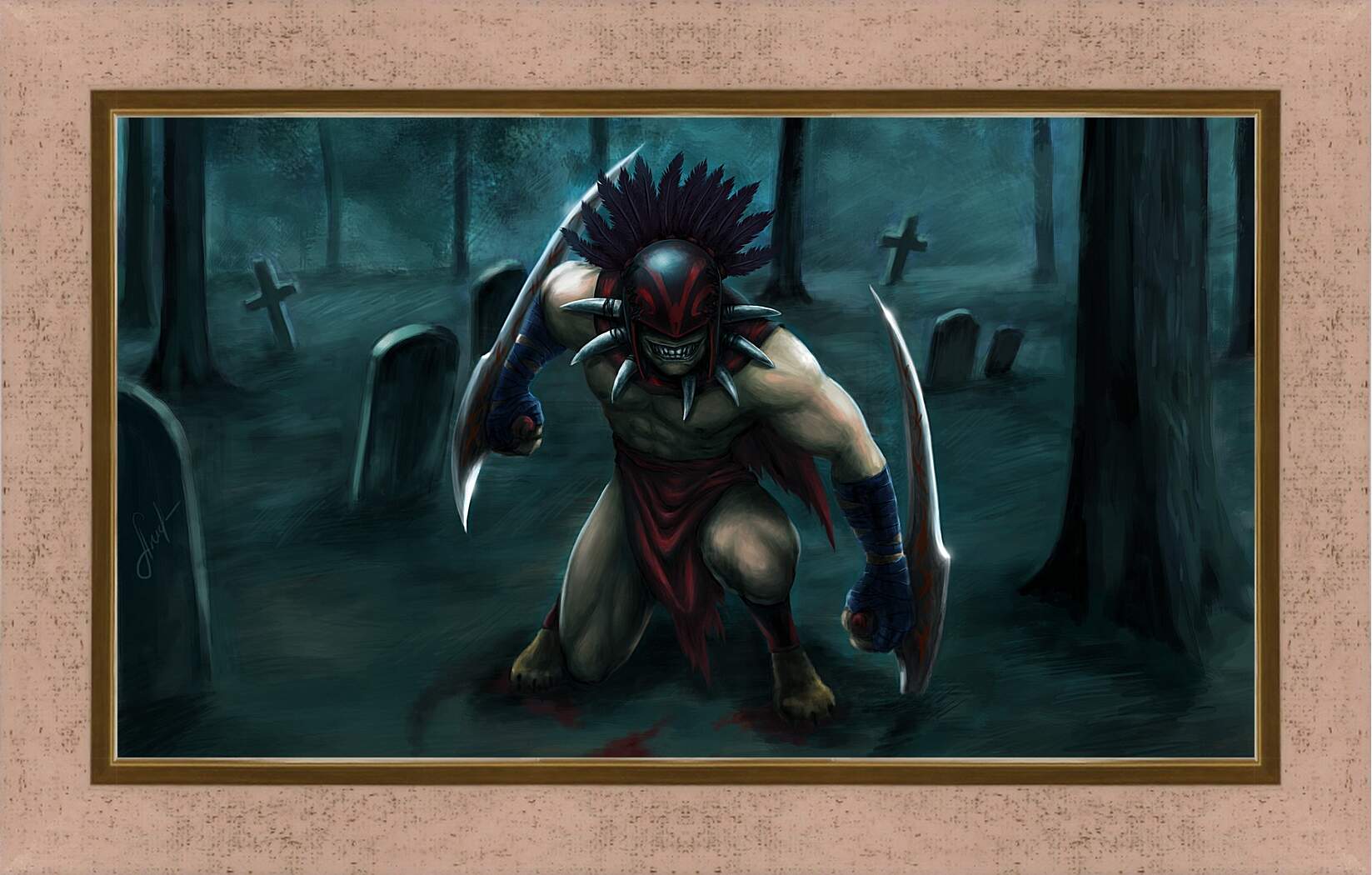 Картина в раме - bloodseeker, dota 2, art