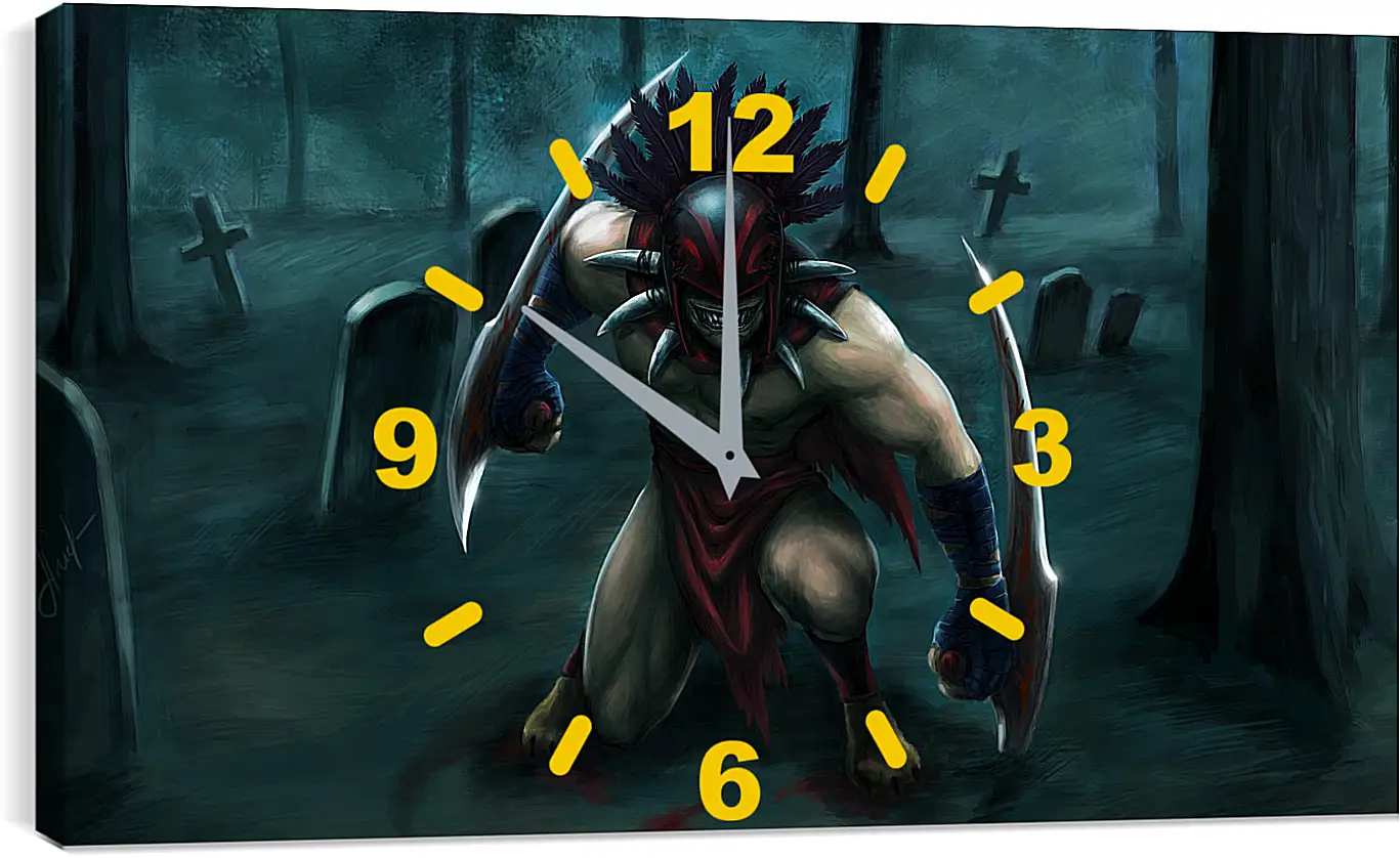 Часы картина - bloodseeker, dota 2, art