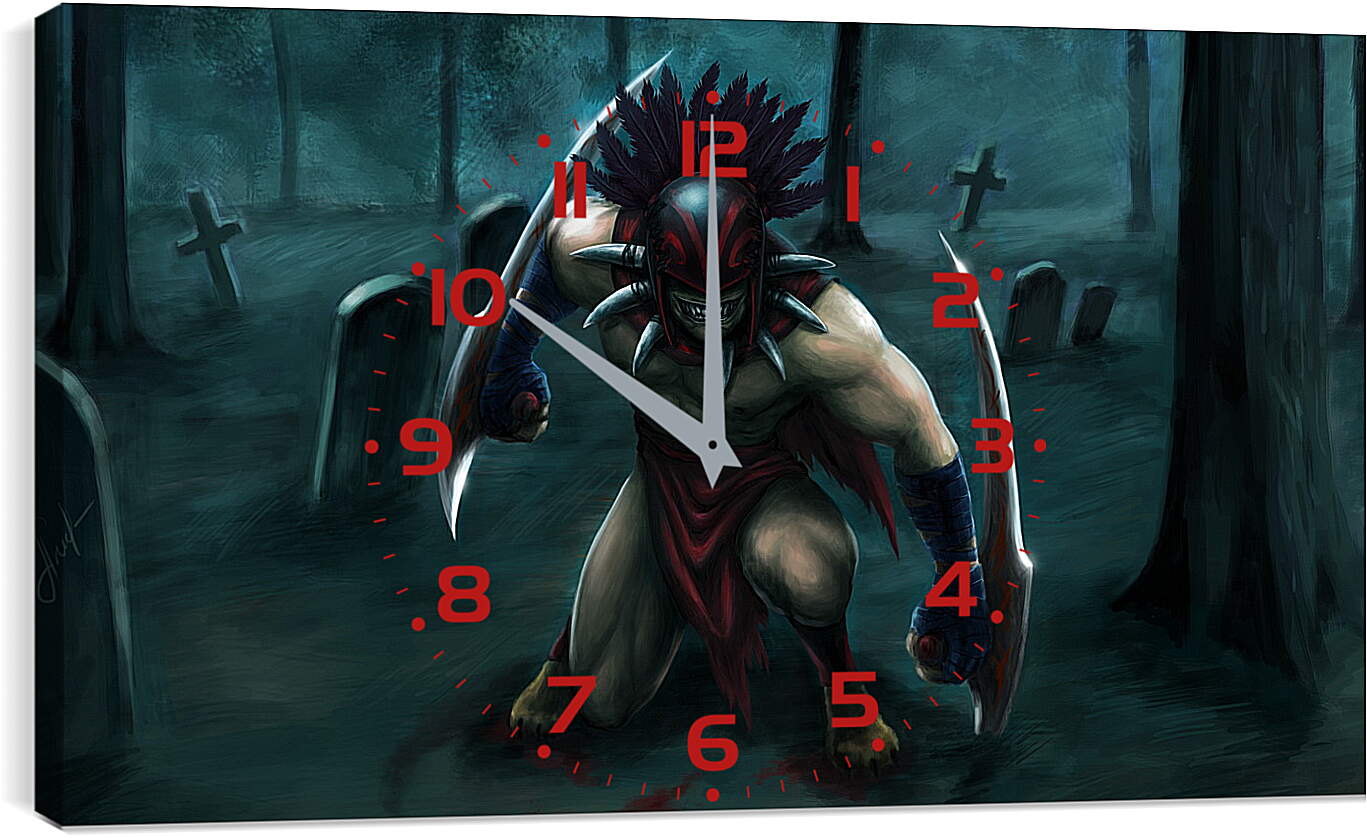 Часы картина - bloodseeker, dota 2, art