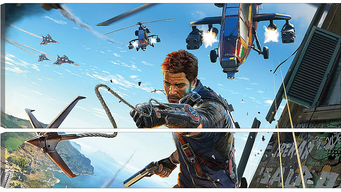 Модульная картина - just cause 3, just cause, rico rodriguez
