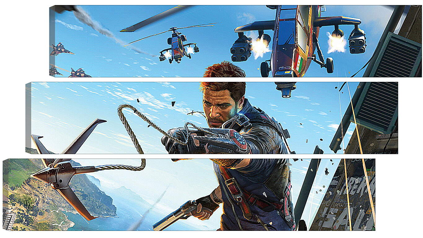 Модульная картина - just cause 3, just cause, rico rodriguez
