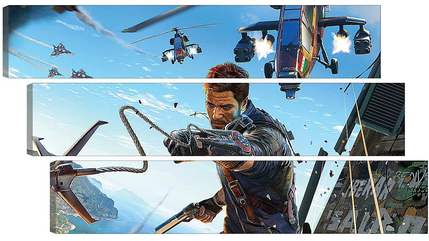 Модульная картина - just cause 3, just cause, rico rodriguez
