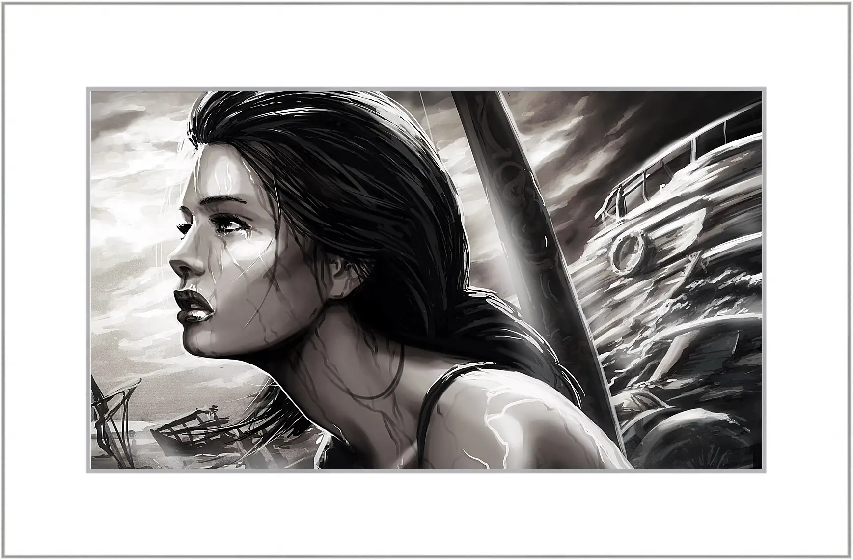 Картина в раме - tomb raider, lara croft, girl