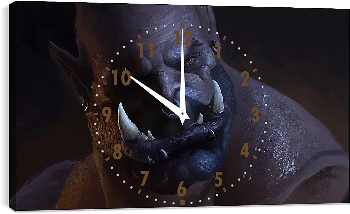 Часы картина - world of warcraft, warlords of draenor, orc
