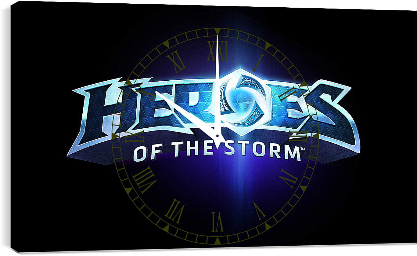 Часы картина - heroes of the storm, blizzard entertainment, blue
