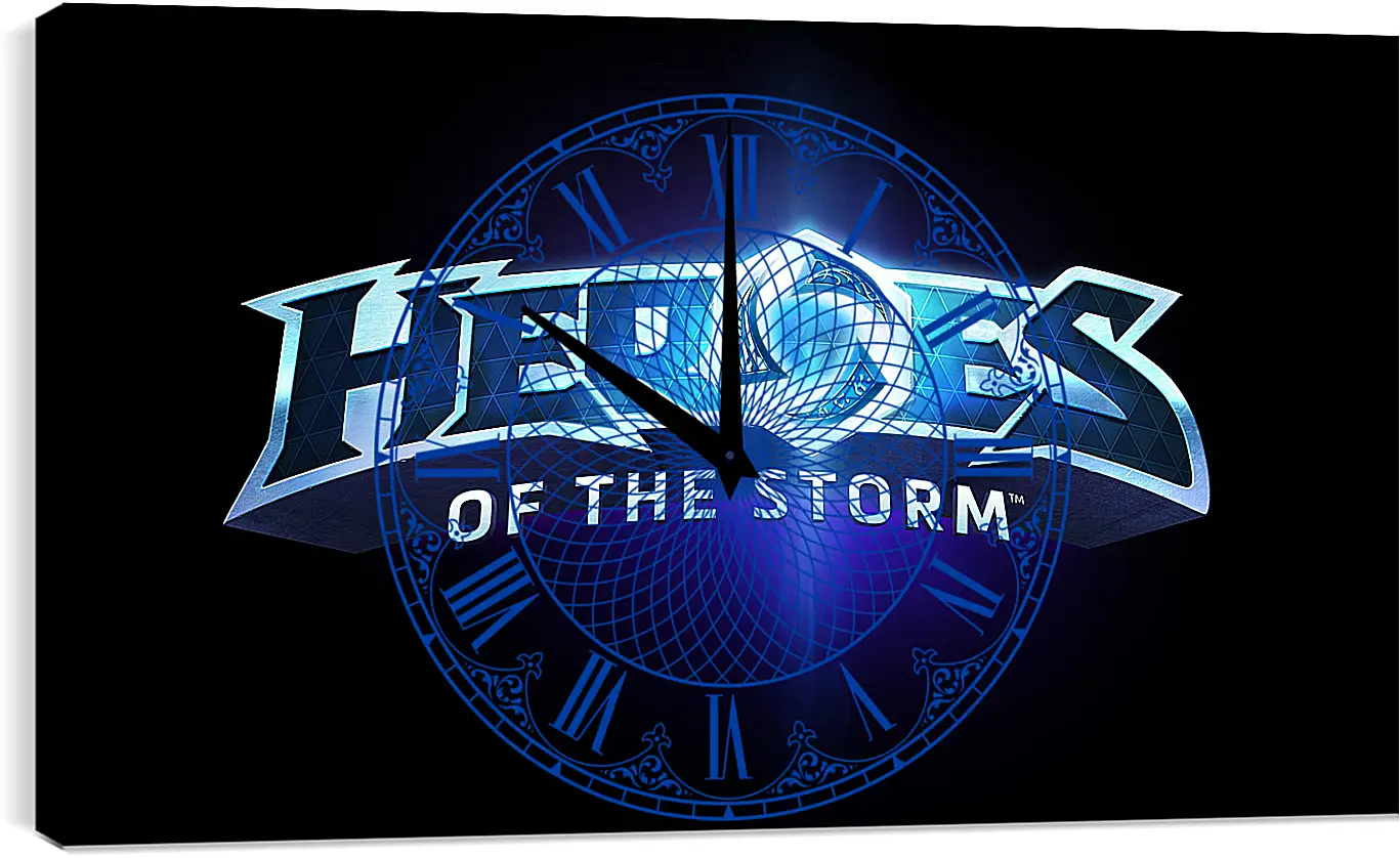 Часы картина - heroes of the storm, blizzard entertainment, blue
