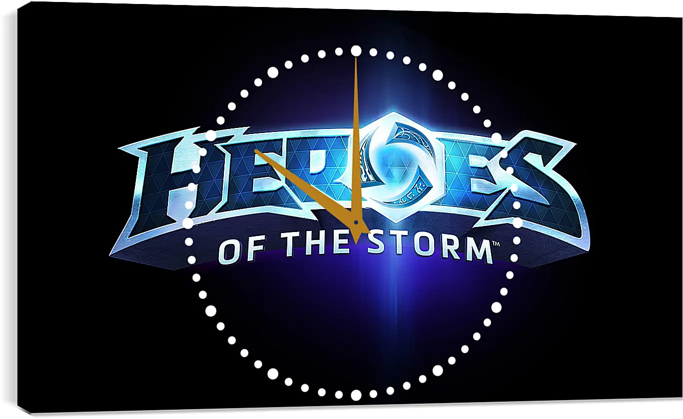 Часы картина - heroes of the storm, blizzard entertainment, blue
