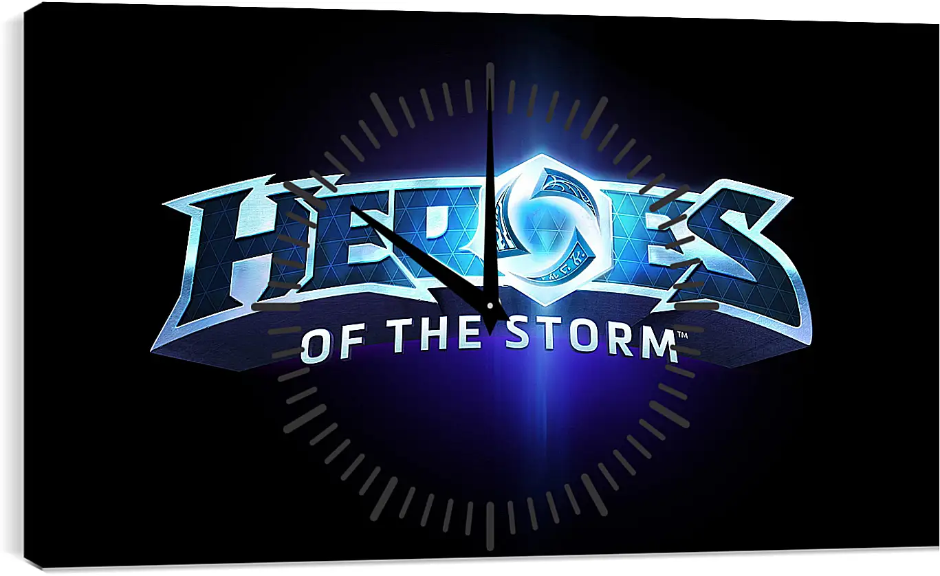 Часы картина - heroes of the storm, blizzard entertainment, blue
