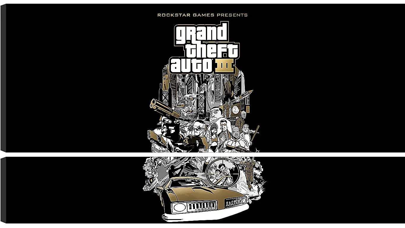 Модульная картина - gta, grand theft auto 3, graphics
