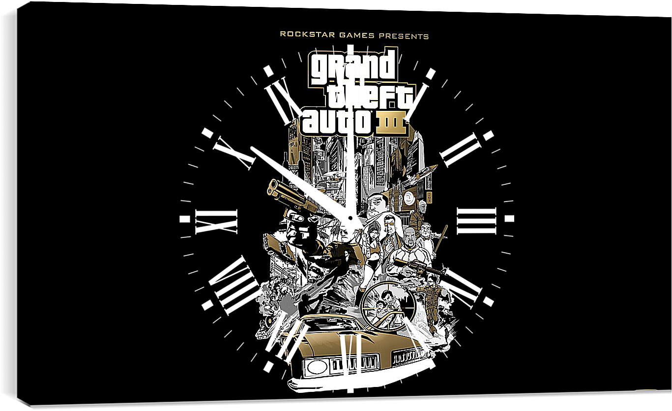Часы картина - gta, grand theft auto 3, graphics

