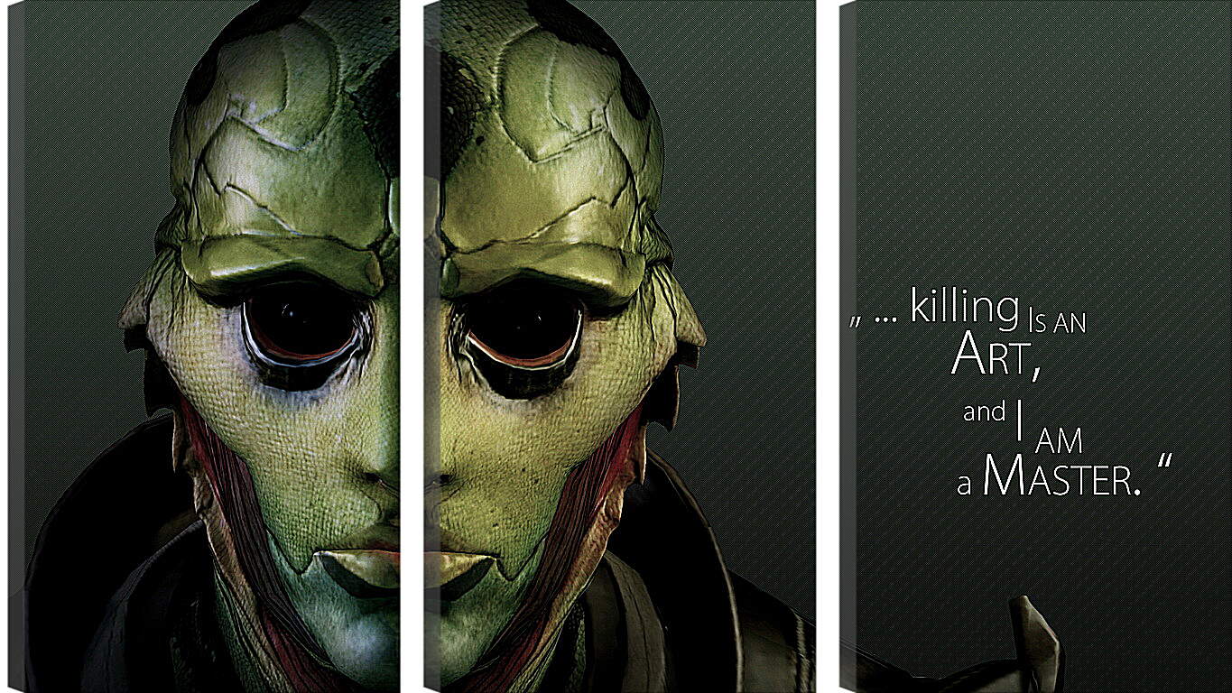 Модульная картина - mass effect 3, thane krios, quote
