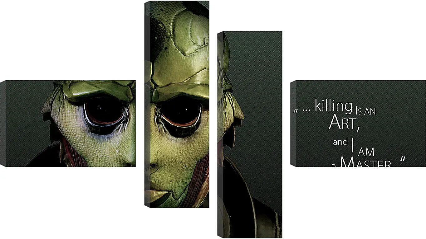 Модульная картина - mass effect 3, thane krios, quote
