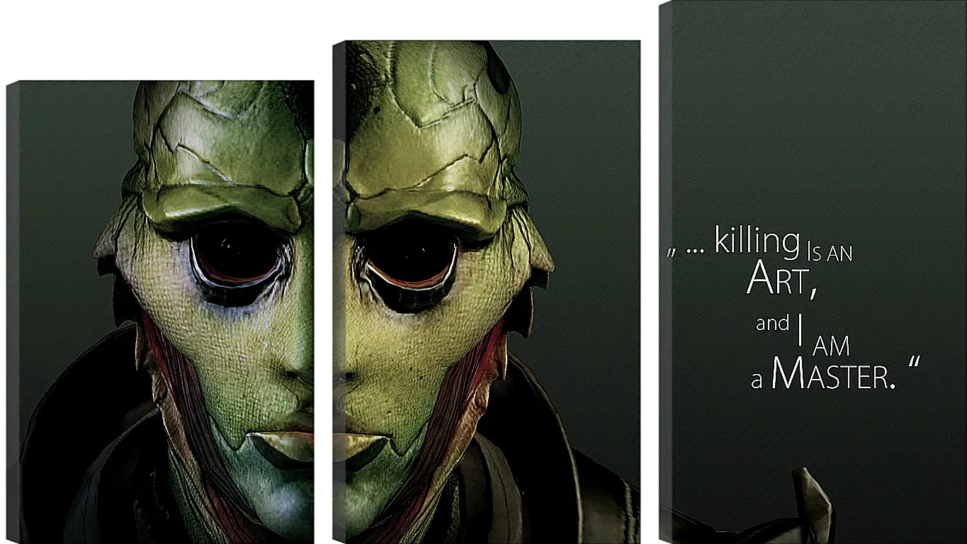 Модульная картина - mass effect 3, thane krios, quote
