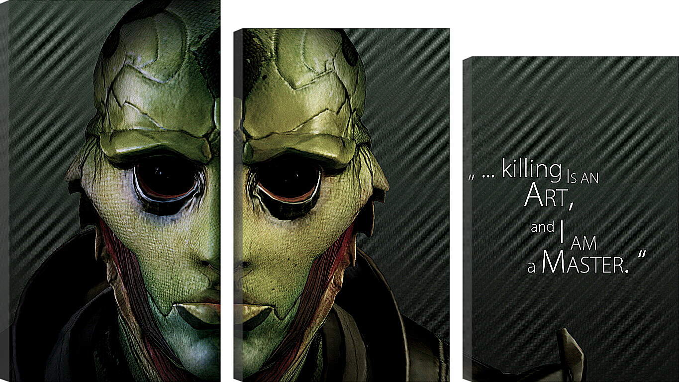 Модульная картина - mass effect 3, thane krios, quote
