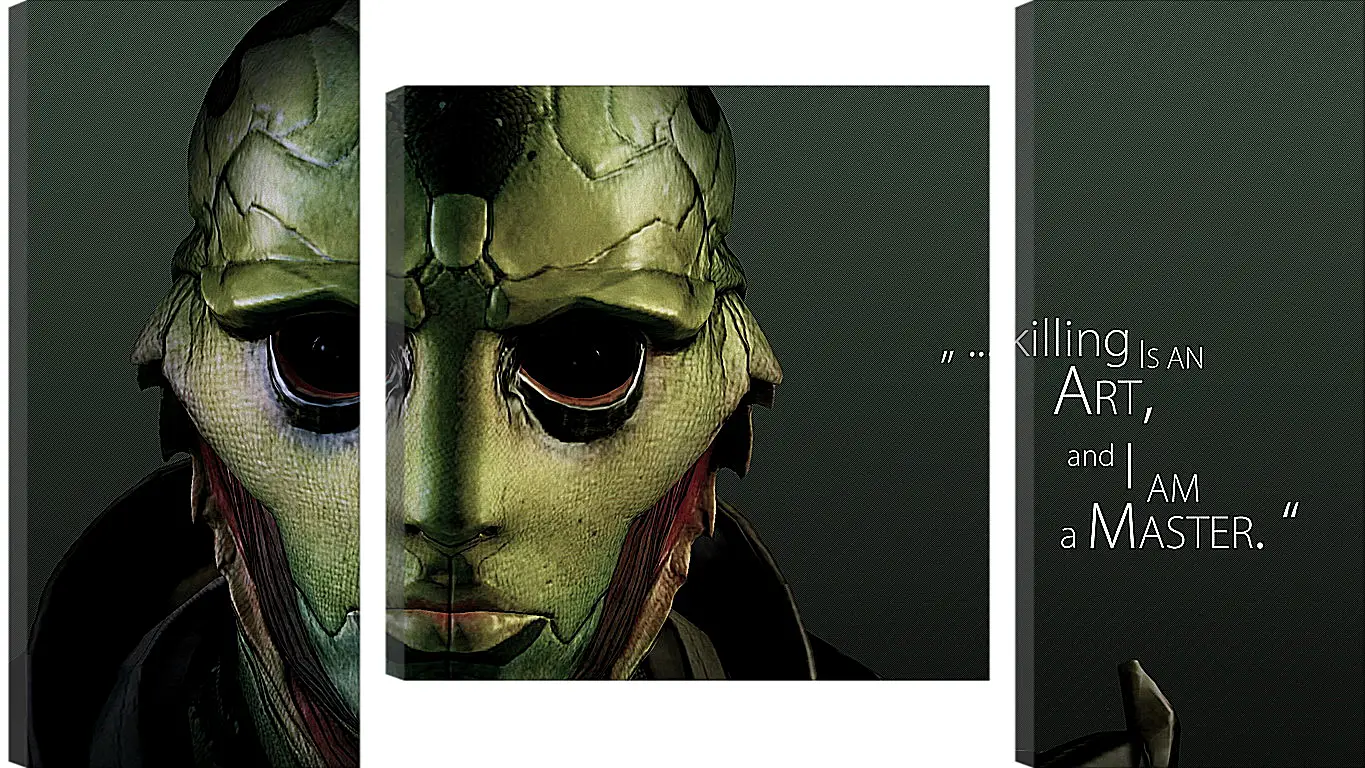 Модульная картина - mass effect 3, thane krios, quote
