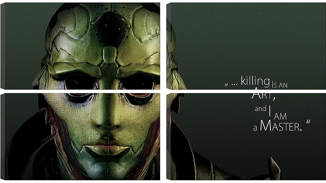 Модульная картина - mass effect 3, thane krios, quote
