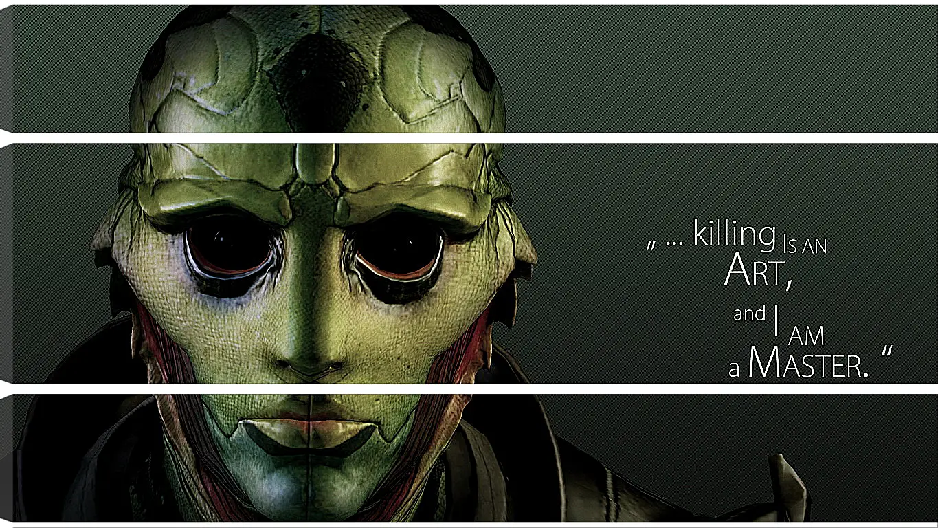 Модульная картина - mass effect 3, thane krios, quote
