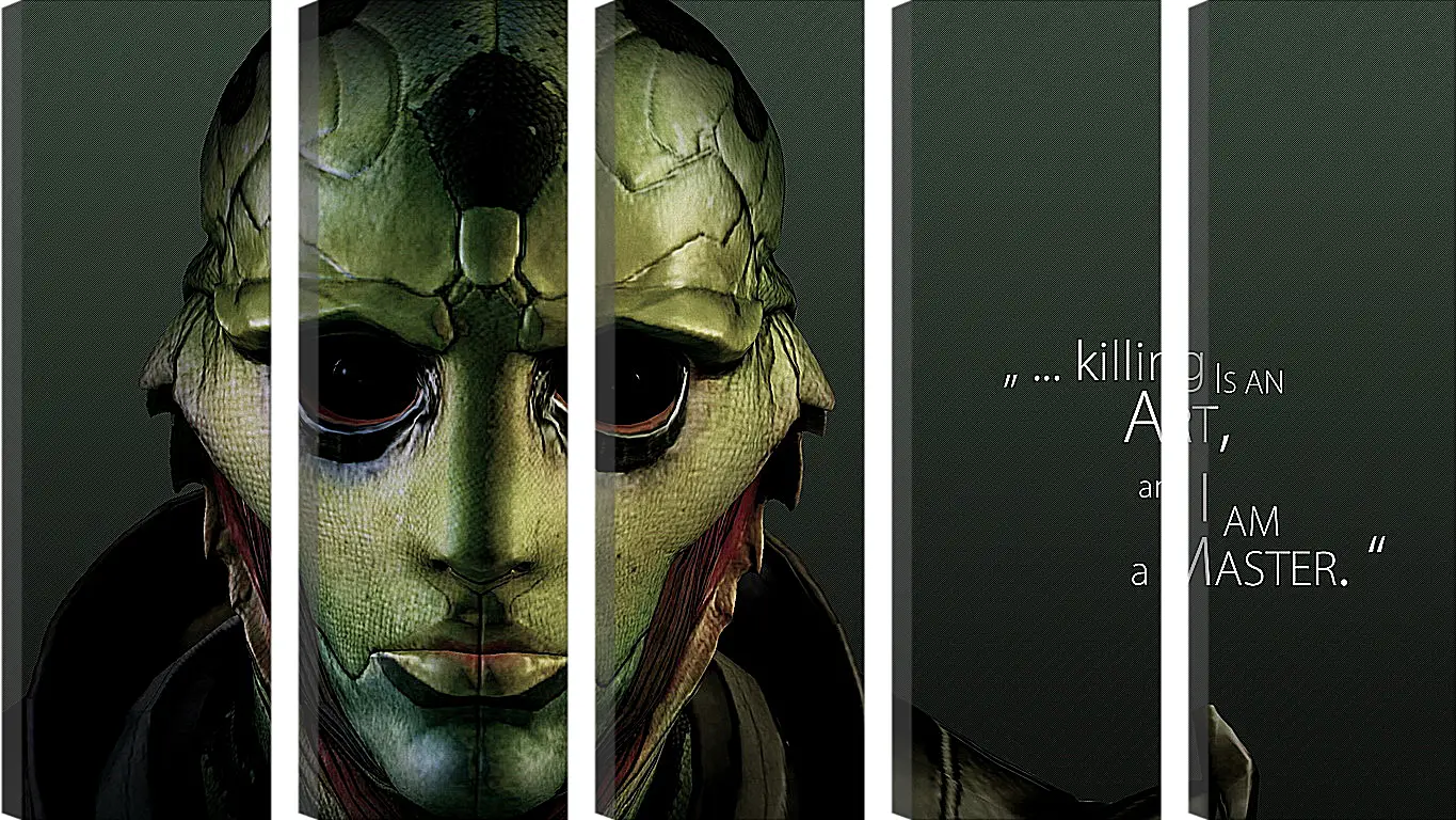 Модульная картина - mass effect 3, thane krios, quote
