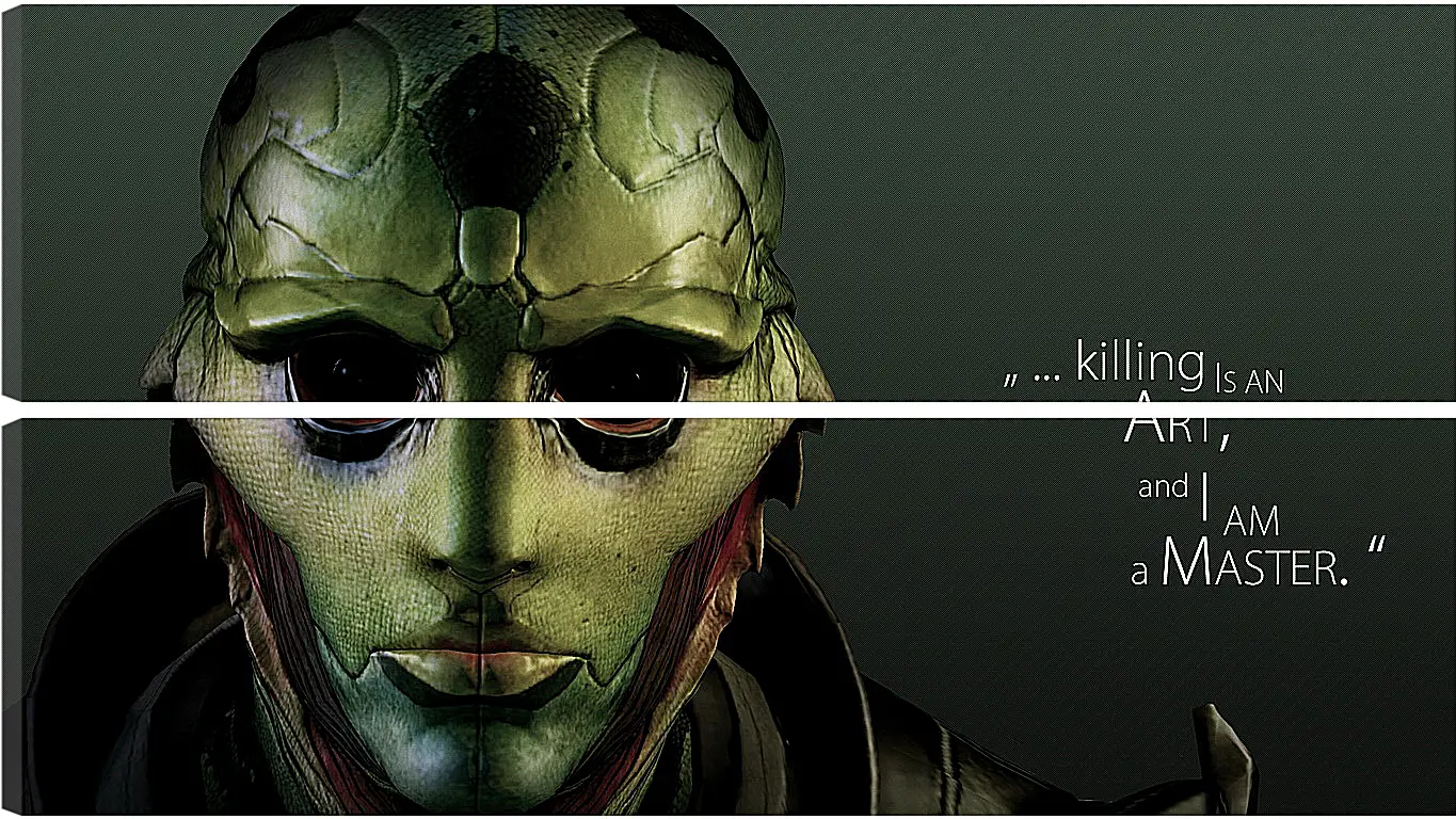 Модульная картина - mass effect 3, thane krios, quote
