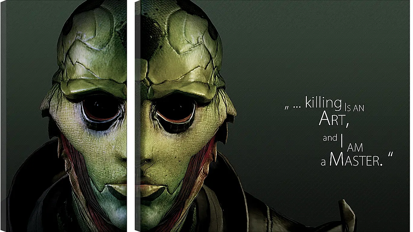 Модульная картина - mass effect 3, thane krios, quote
