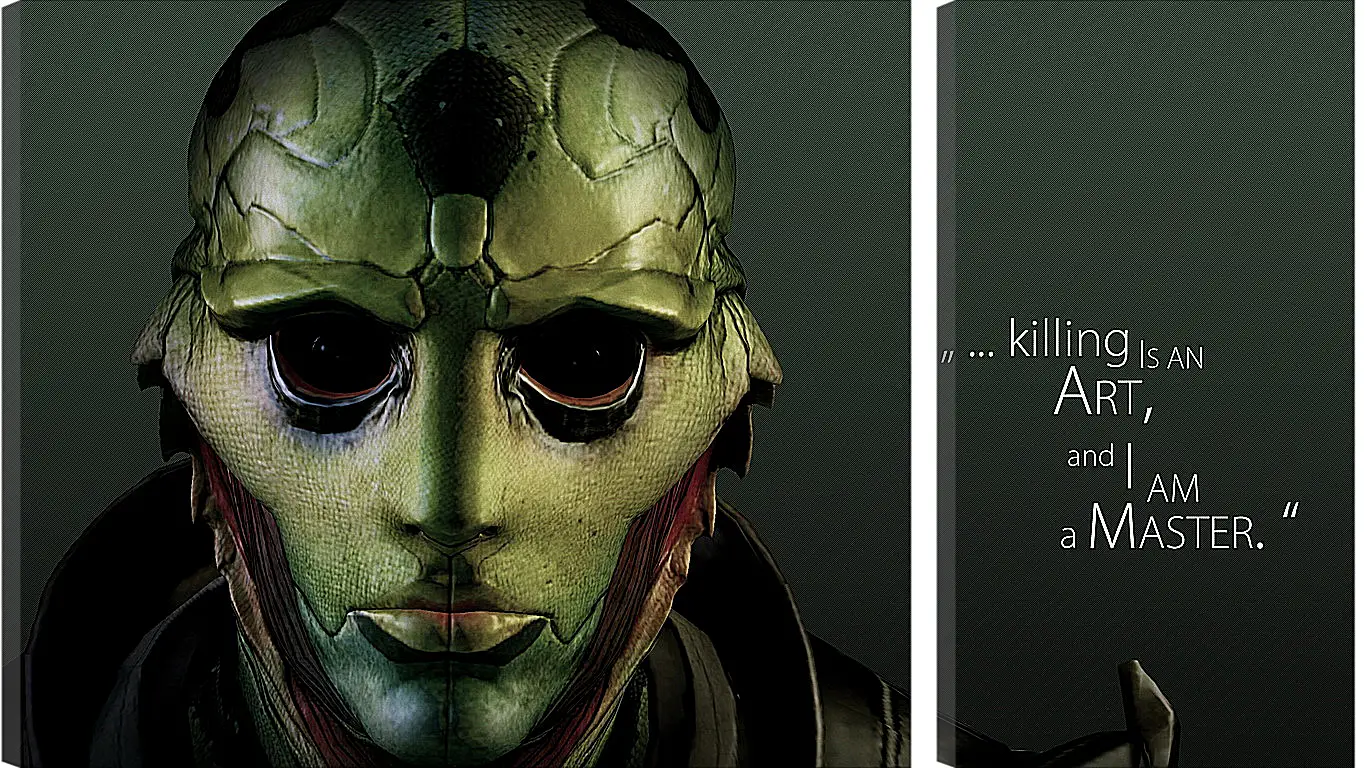 Модульная картина - mass effect 3, thane krios, quote
