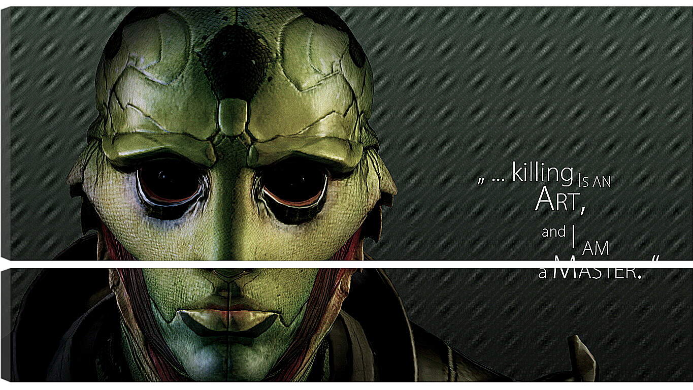 Модульная картина - mass effect 3, thane krios, quote
