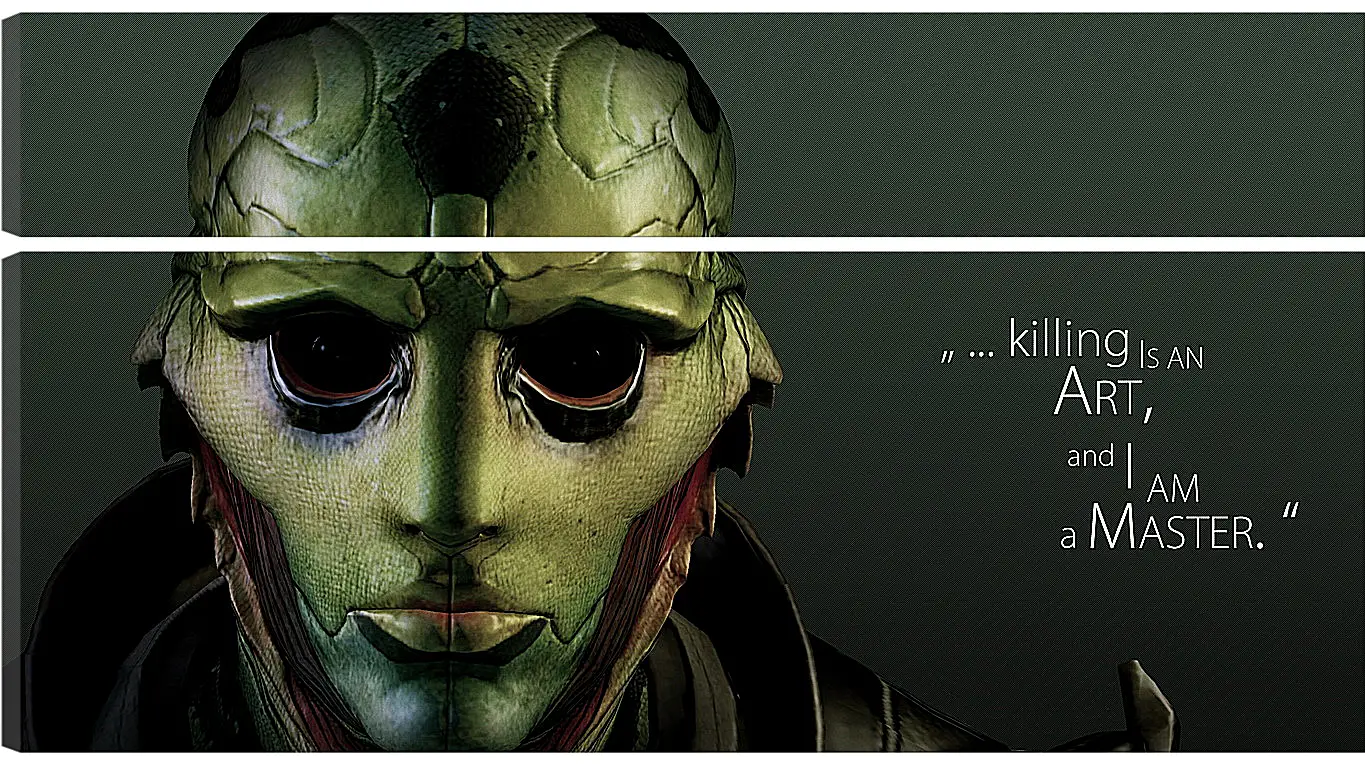 Модульная картина - mass effect 3, thane krios, quote
