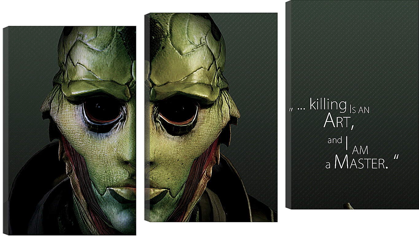 Модульная картина - mass effect 3, thane krios, quote
