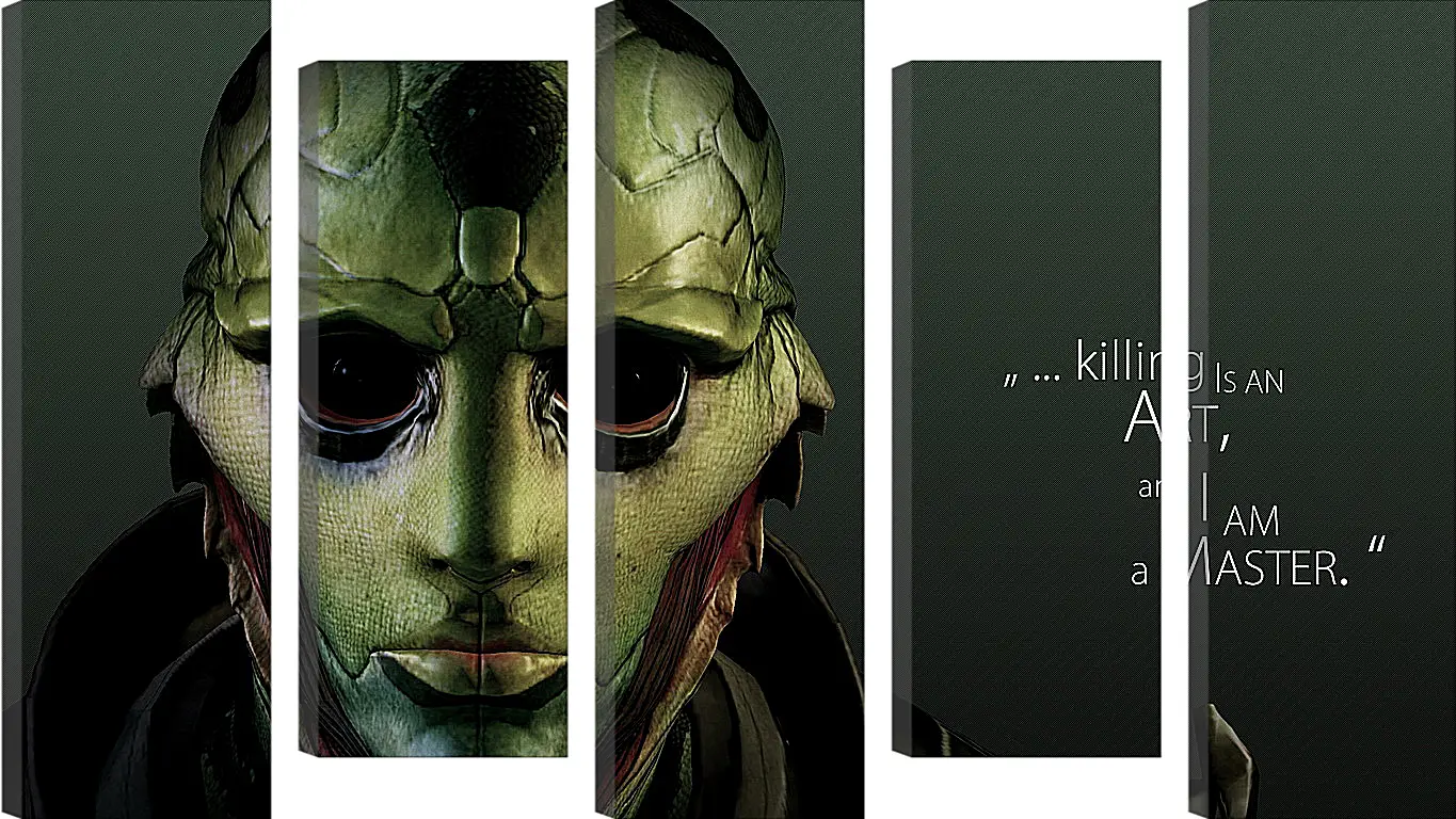 Модульная картина - mass effect 3, thane krios, quote
