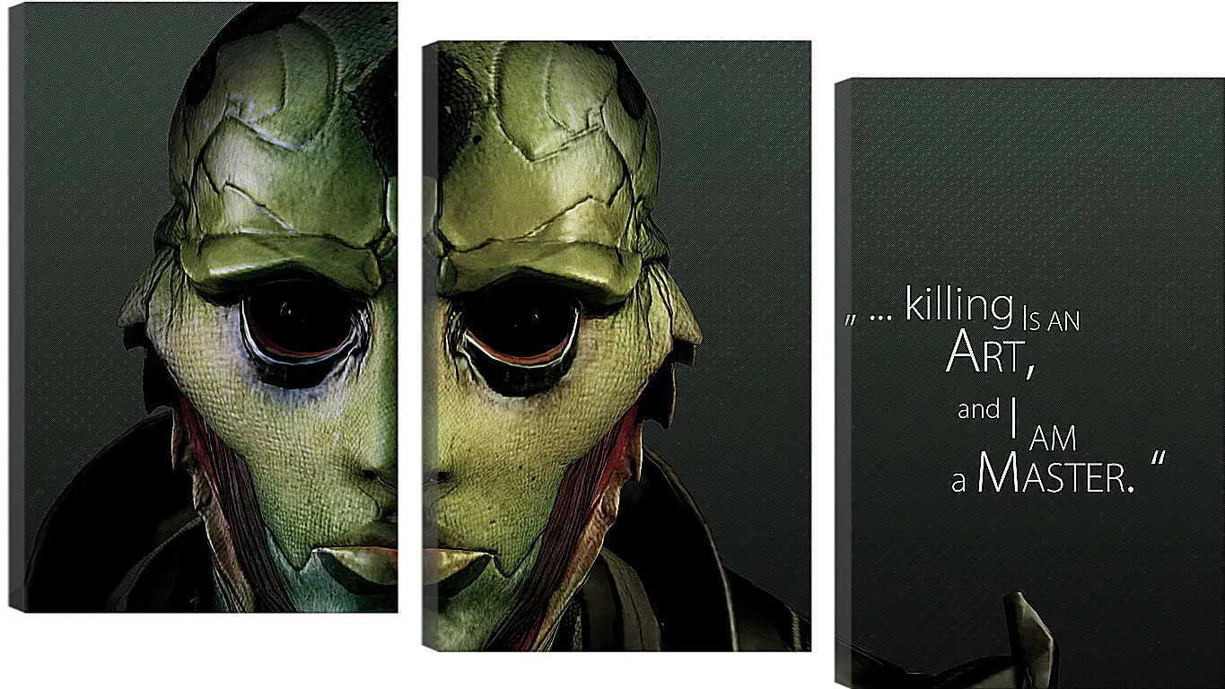 Модульная картина - mass effect 3, thane krios, quote
