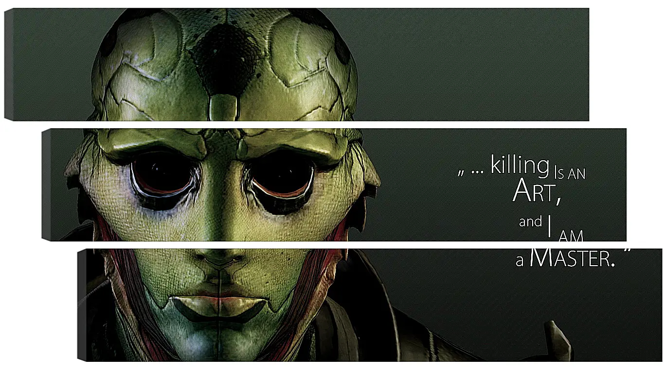 Модульная картина - mass effect 3, thane krios, quote
