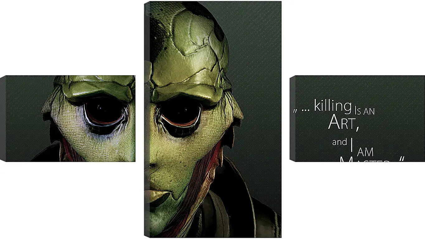 Модульная картина - mass effect 3, thane krios, quote
