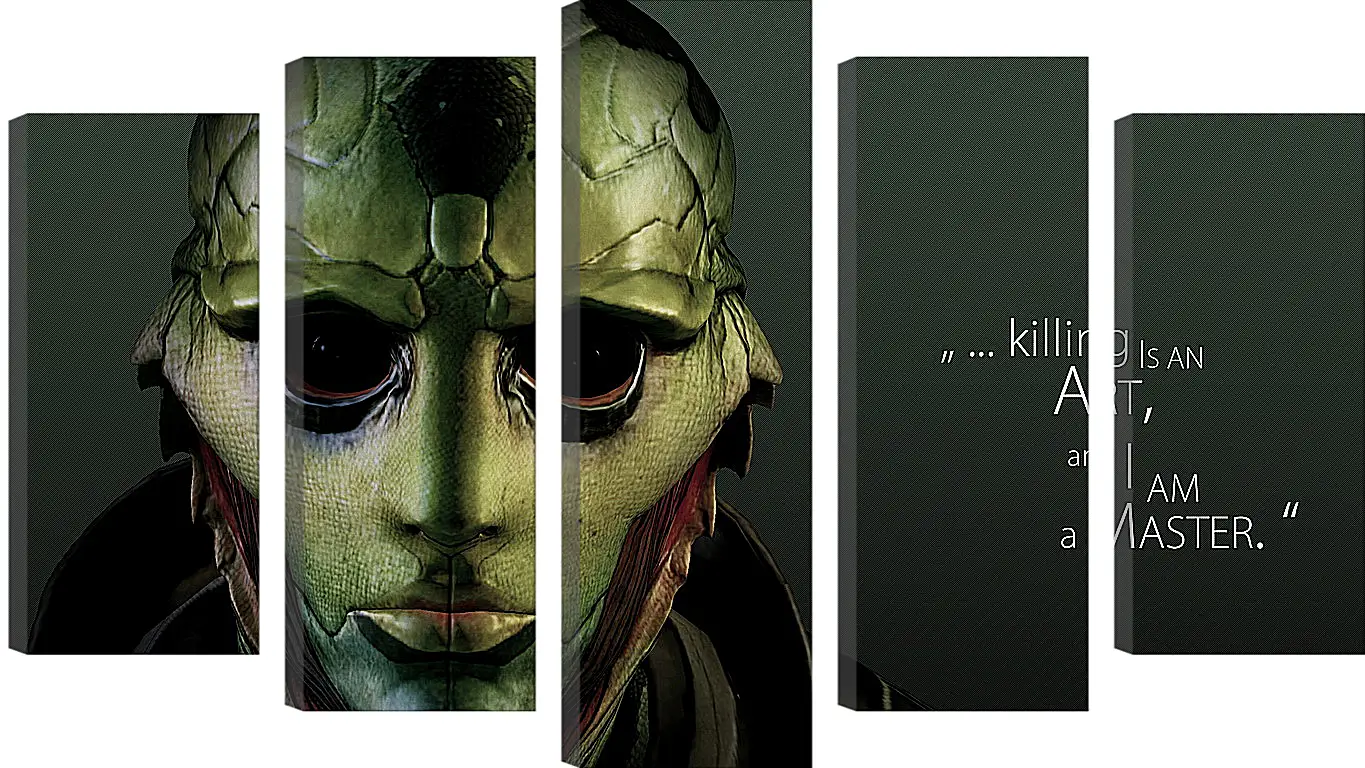 Модульная картина - mass effect 3, thane krios, quote
