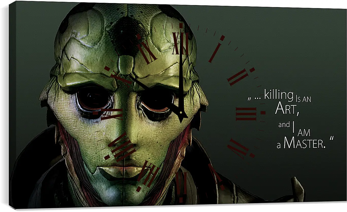 Часы картина - mass effect 3, thane krios, quote
